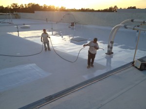White roof coating through silicone